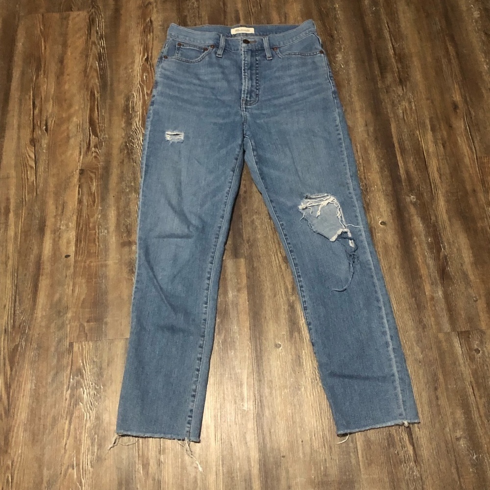 Madewell The Perfect Vintage Jeans Women's 27 Distressed High Rise Crofton Wash